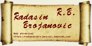 Radašin Brojanović vizit kartica